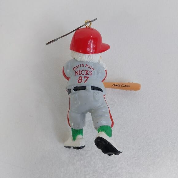 Hallmark Keepsake Ornament 1987 Santa At The Bat Claus Baseball Batting - Picture 2 of 2